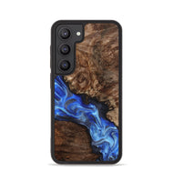 Galaxy S23 Wood Phone Case - Johnie (Blue, 800809)