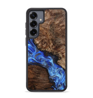 Galaxy S25 Plus Wood Phone Case - Johnie (Blue, 800809)