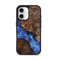 iPhone 17 Wood Phone Case - Johnie (Blue, 800809)