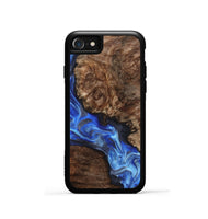 iPhone SE Wood Phone Case - Johnie (Blue, 800809)