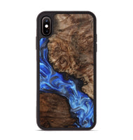 iPhone Xs Max Wood Phone Case - Johnie (Blue, 800809)