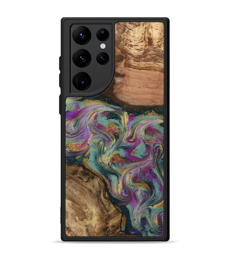 Galaxy S22 Ultra Wood Phone Case - Dayna (Green, 800814)