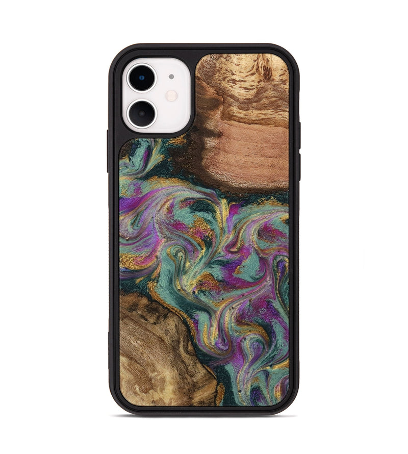 iPhone 11 Wood Phone Case - Dayna (Green, 800814)