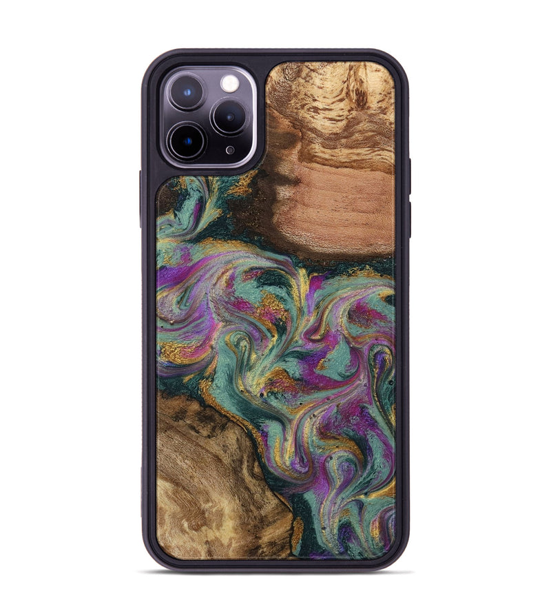iPhone 11 Pro Max Wood Phone Case - Dayna (Green, 800814)