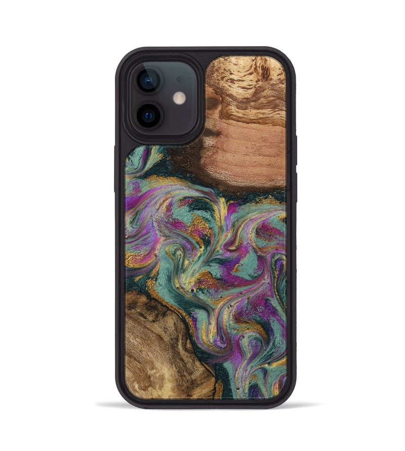 iPhone 12 Wood Phone Case - Dayna (Green, 800814)