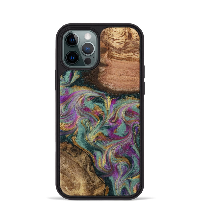 iPhone 12 Pro Wood Phone Case - Dayna (Green, 800814)