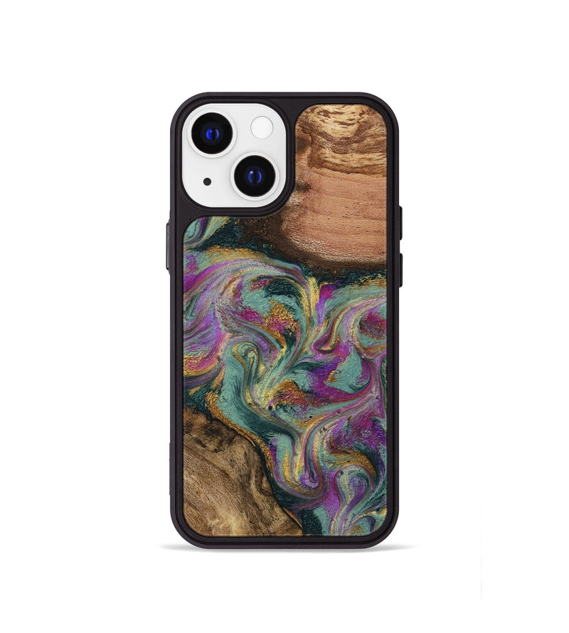 iPhone 13 mini Wood Phone Case - Dayna (Green, 800814)