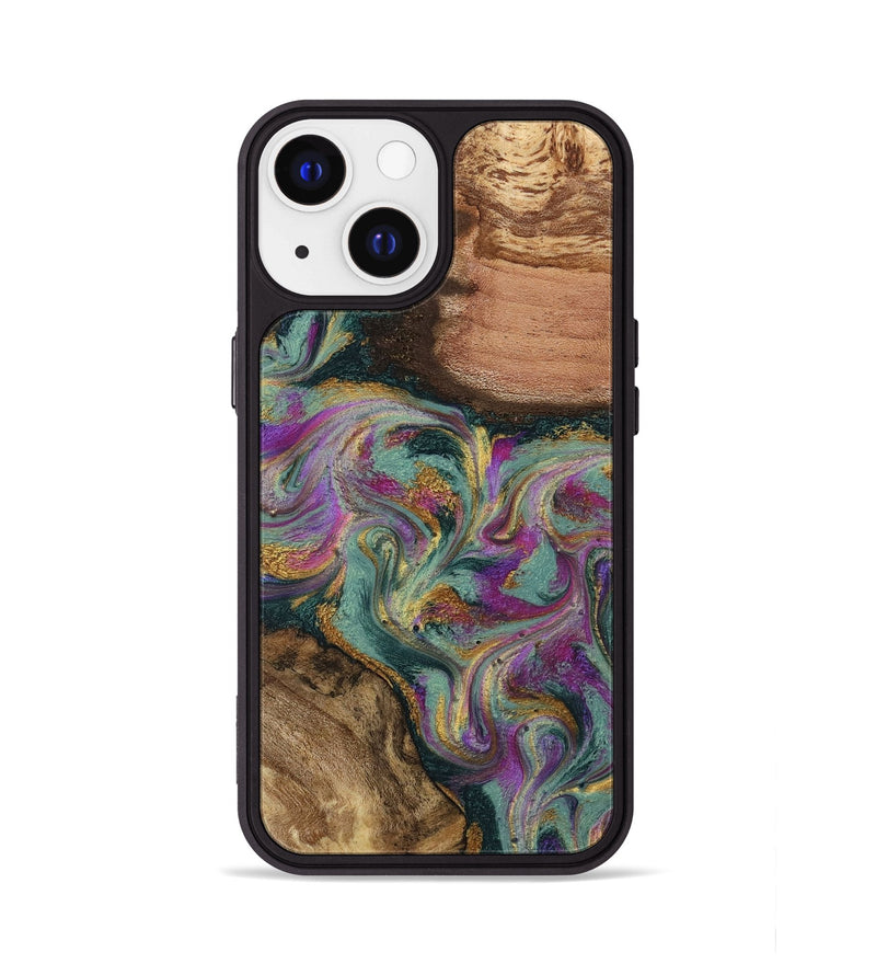 iPhone 13 Wood Phone Case - Dayna (Green, 800814)