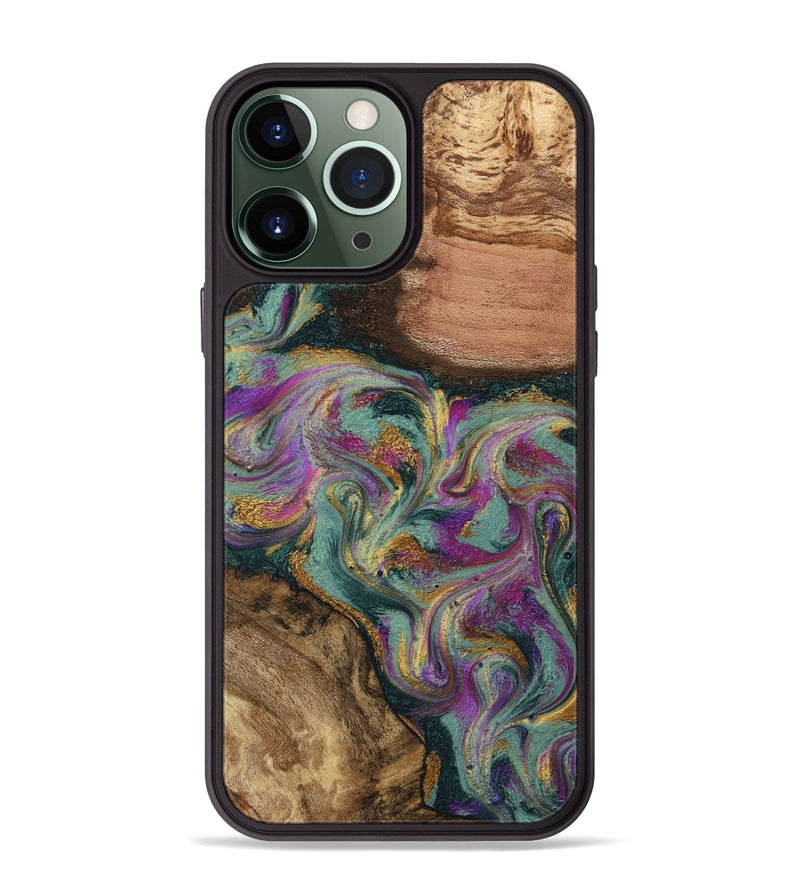 iPhone 13 Pro Max Wood Phone Case - Dayna (Green, 800814)