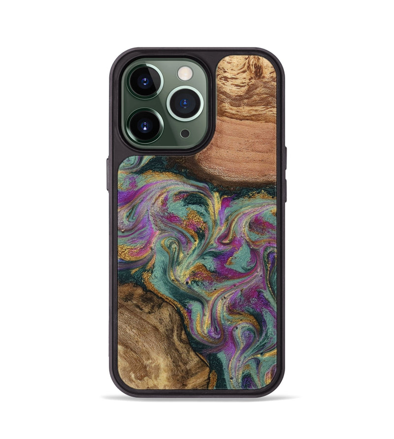 iPhone 13 Pro Wood Phone Case - Dayna (Green, 800814)