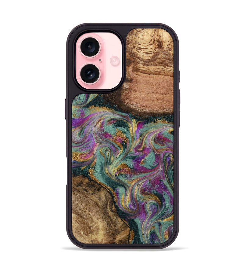 iPhone 16 Wood Phone Case - Dayna (Green, 800814)