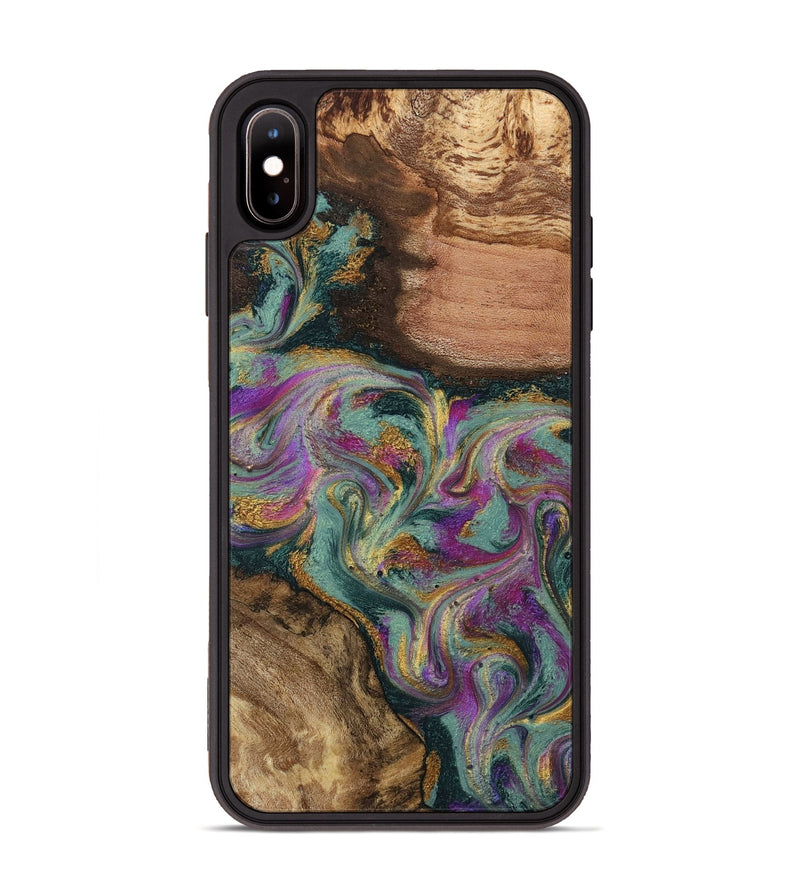iPhone Xs Max Wood Phone Case - Dayna (Green, 800814)