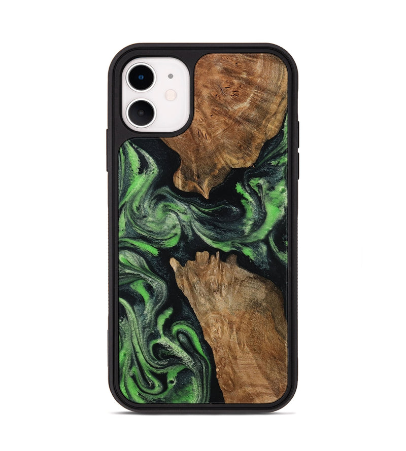 iPhone 11 Wood Phone Case - Andre (Green, 800815)