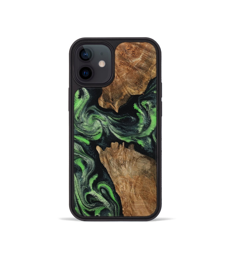 iPhone 12 mini Wood Phone Case - Andre (Green, 800815)