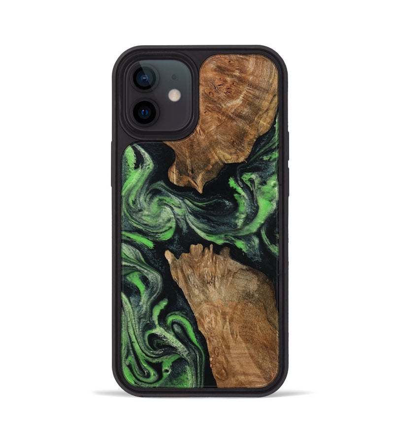 iPhone 12 Wood Phone Case - Andre (Green, 800815)