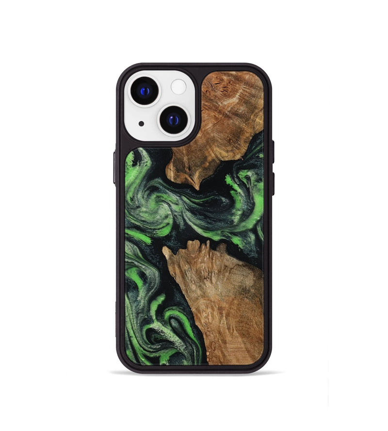 iPhone 13 mini Wood Phone Case - Andre (Green, 800815)