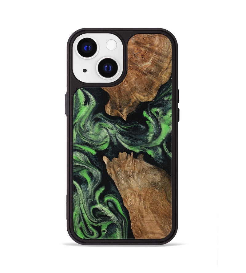 iPhone 13 Wood Phone Case - Andre (Green, 800815)