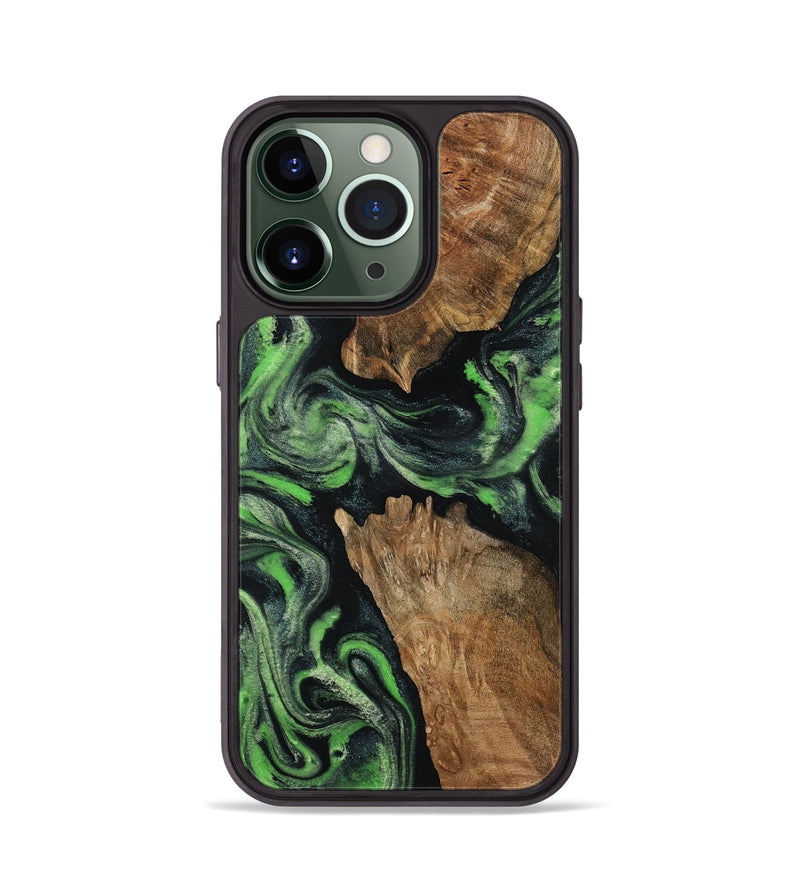 iPhone 13 Pro Wood Phone Case - Andre (Green, 800815)