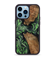 iPhone 14 Pro Max Wood Phone Case - Andre (Green, 800815)