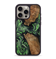 iPhone 15 Pro Max Wood Phone Case - Andre (Green, 800815)