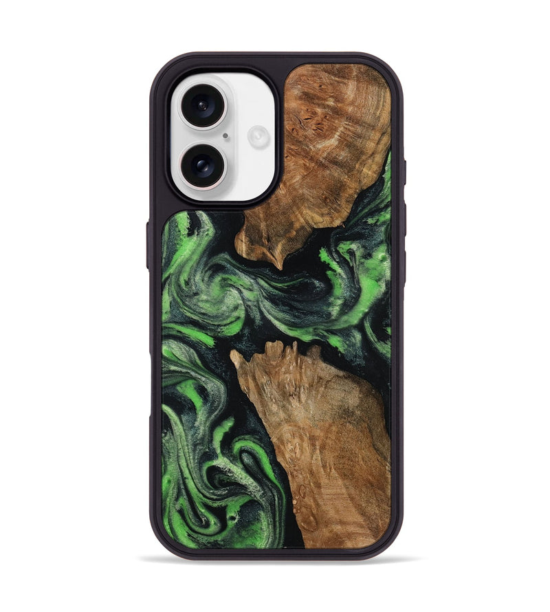 iPhone 17 Wood Phone Case - Andre (Green, 800815)