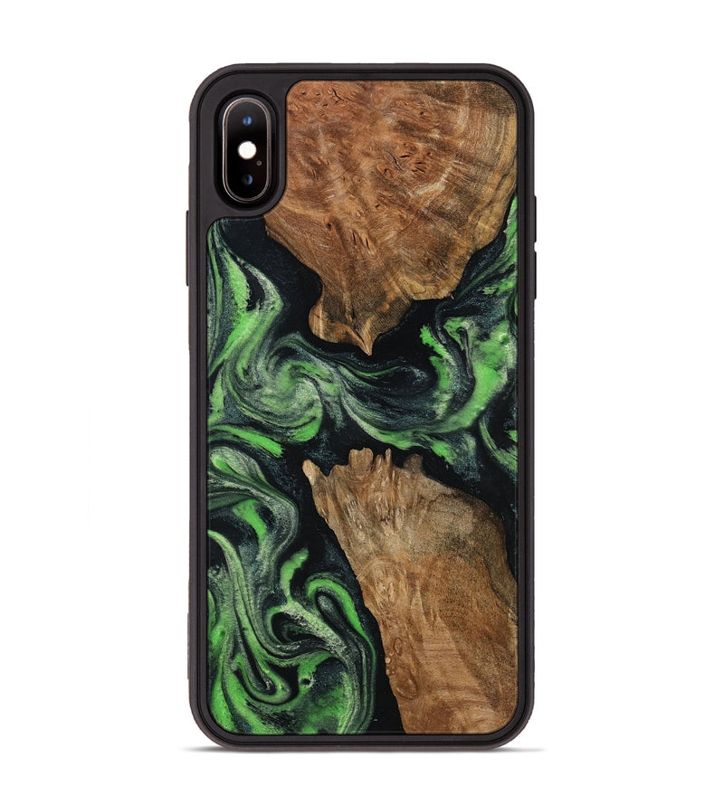 iPhone Xs Max Wood Phone Case - Andre (Green, 800815)