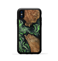 iPhone Xs Wood Phone Case - Andre (Green, 800815)