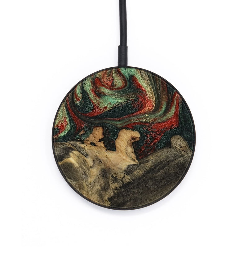 Circle Wood Wireless Charger - Daron (Green, 800816)