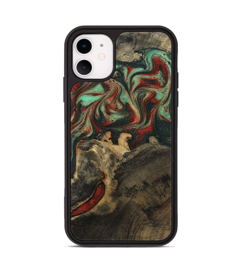 iPhone 11 Wood Phone Case - Daron (Green, 800816)