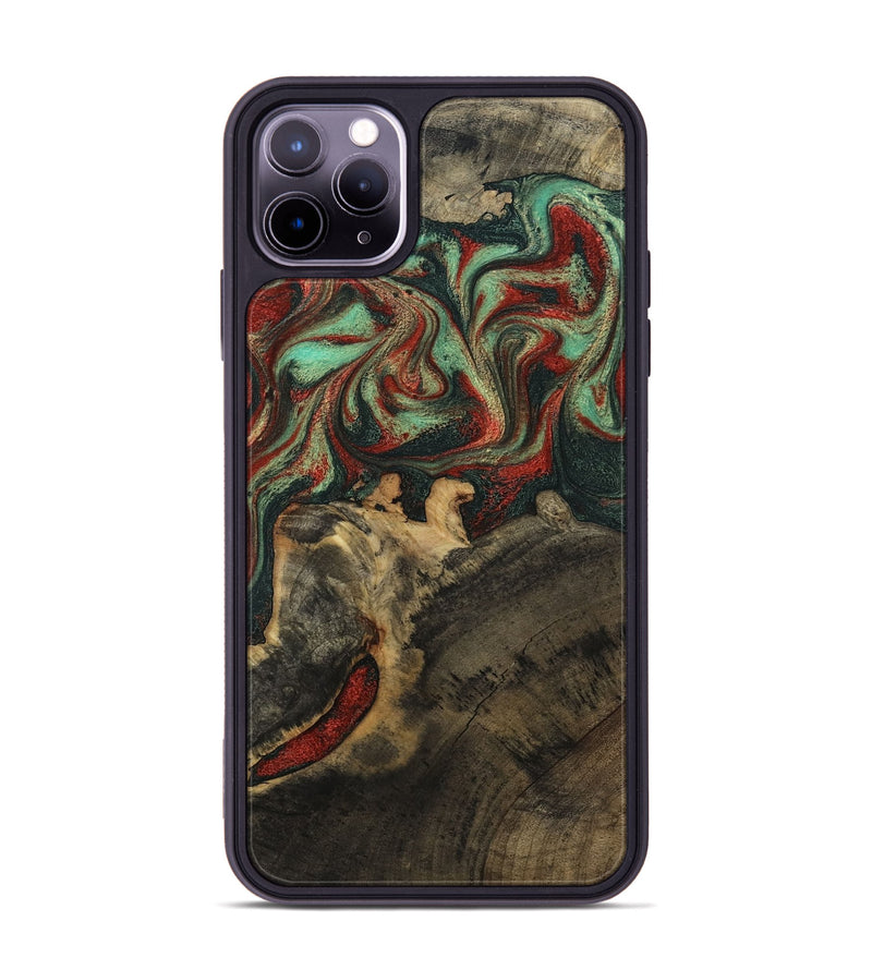 iPhone 11 Pro Max Wood Phone Case - Daron (Green, 800816)