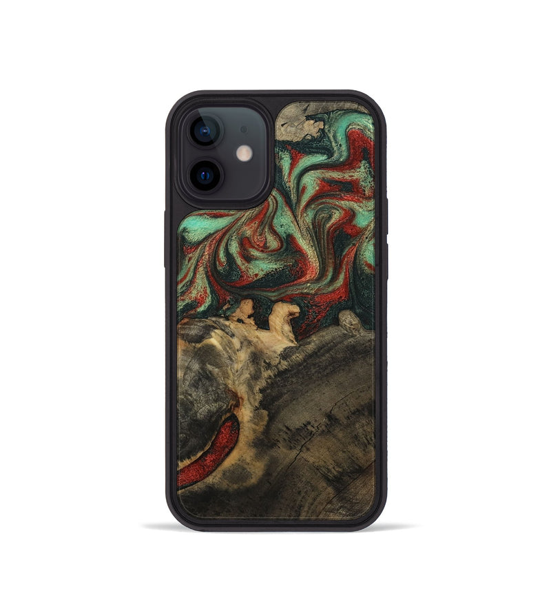 iPhone 12 mini Wood Phone Case - Daron (Green, 800816)
