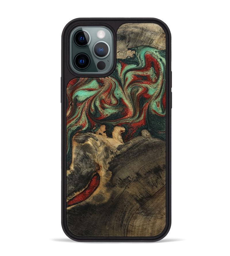iPhone 12 Pro Max Wood Phone Case - Daron (Green, 800816)