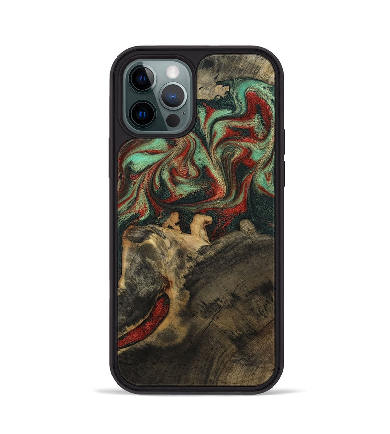 iPhone 12 Pro Wood Phone Case - Daron (Green, 800816)