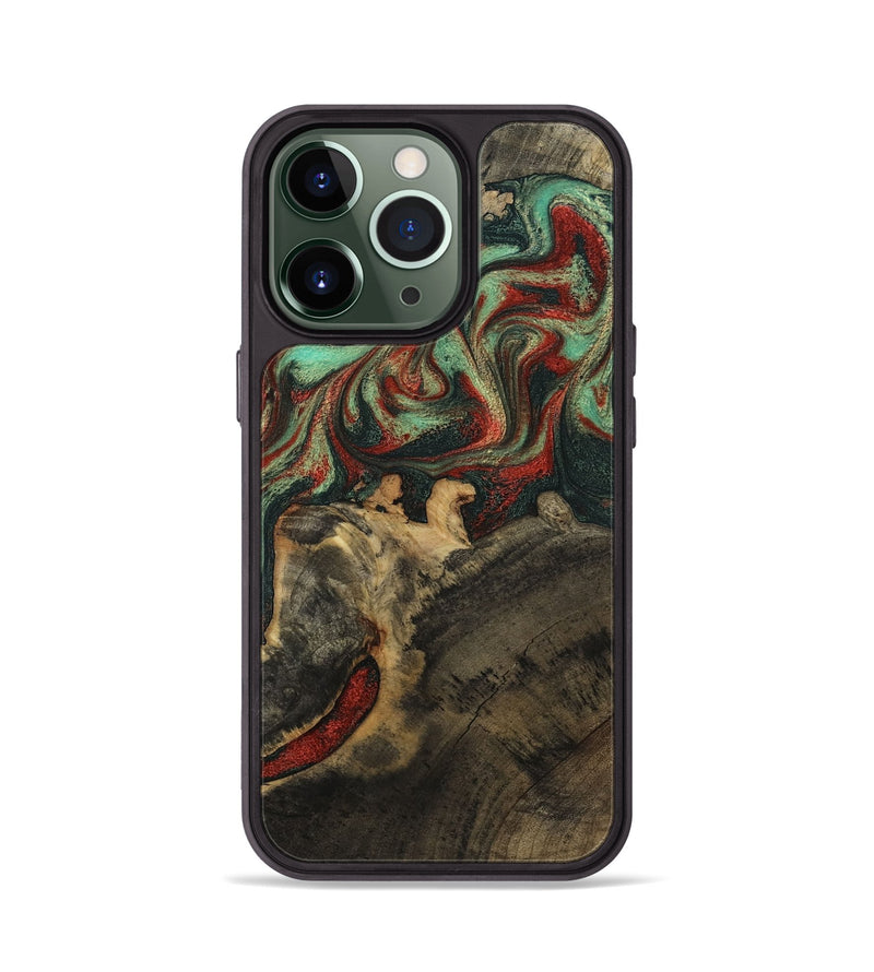 iPhone 13 Pro Wood Phone Case - Daron (Green, 800816)