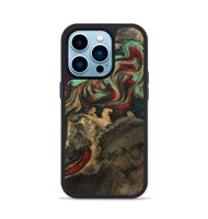 iPhone 14 Pro Wood Phone Case - Daron (Green, 800816)