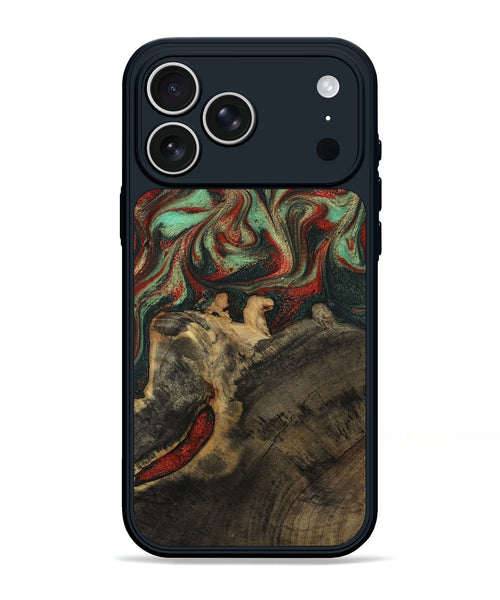 iPhone 17 Pro Max Wood Phone Case - Daron (Green, 800816)