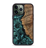 iPhone 13 Pro Max Wood Phone Case - Aspyn (Green, 800817)