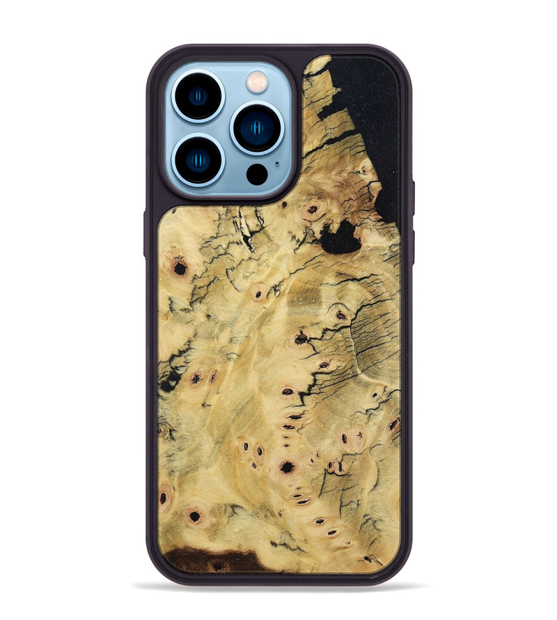 iPhone 14 Pro Max Wood Phone Case - Benny (Wood Burl, 800818)