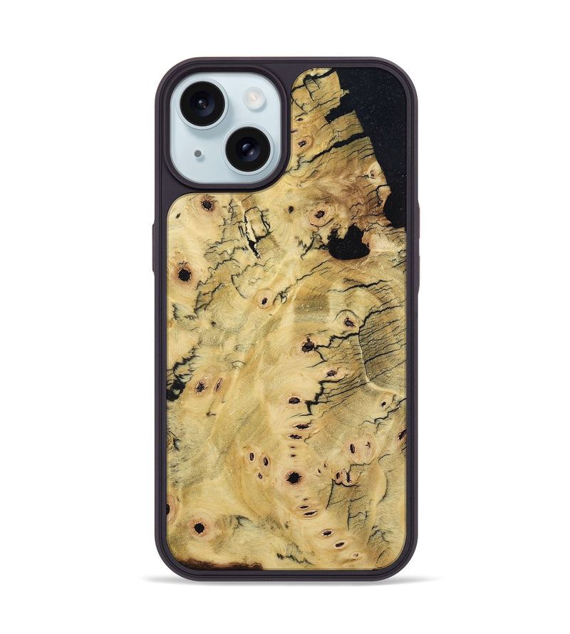 iPhone 15 Wood Phone Case - Benny (Wood Burl, 800818)