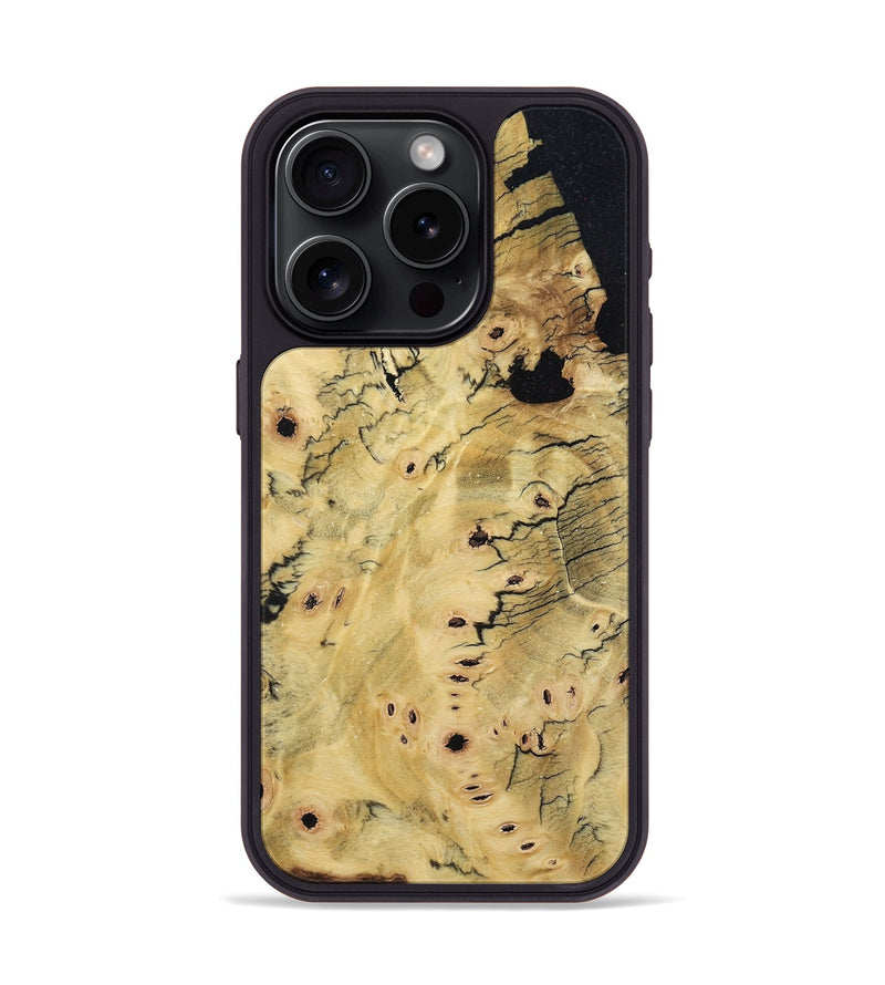 iPhone 15 Pro Wood Phone Case - Benny (Wood Burl, 800818)