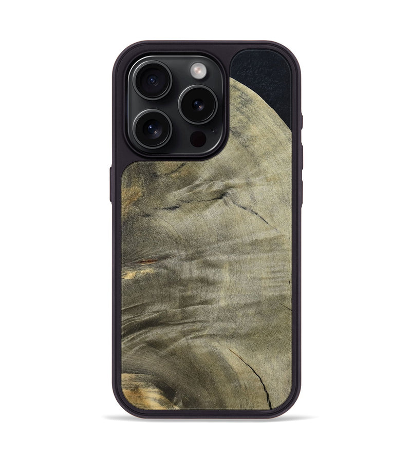 iPhone 15 Pro Wood Phone Case - Carol (Wood Burl, 800822)