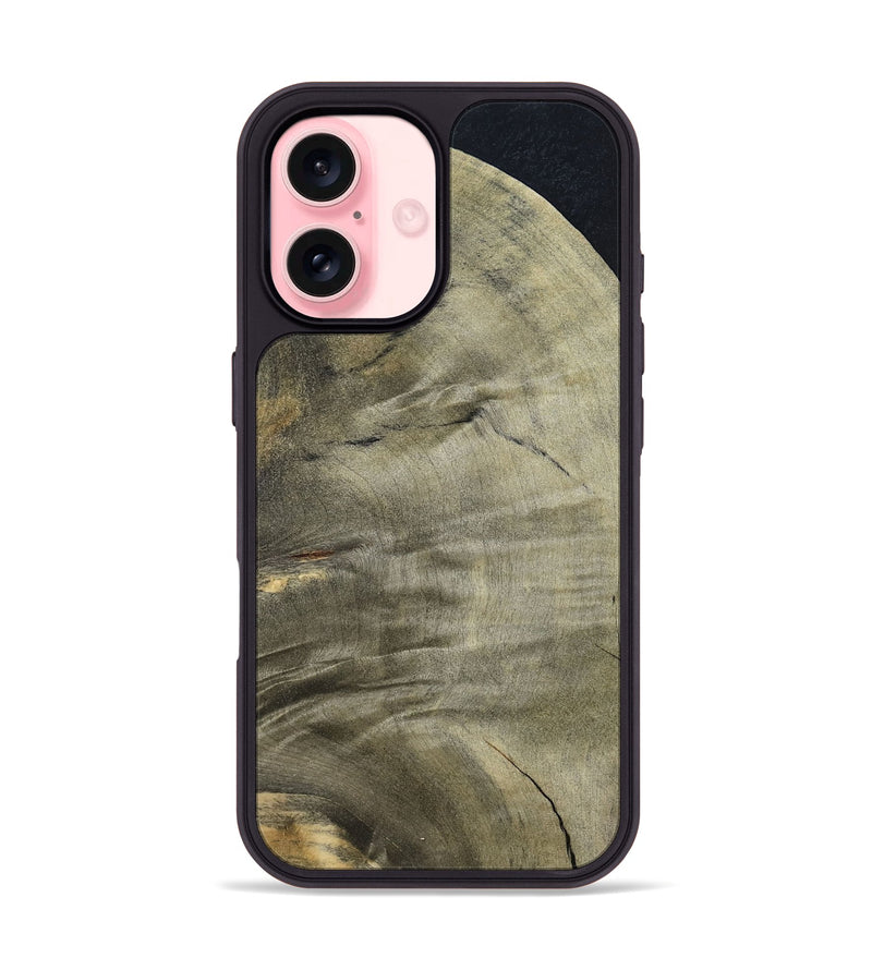 iPhone 16 Wood Phone Case - Carol (Wood Burl, 800822)