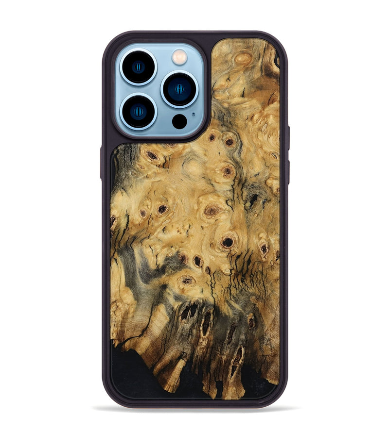 iPhone 14 Pro Max Wood Phone Case - David (Wood Burl, 800824)