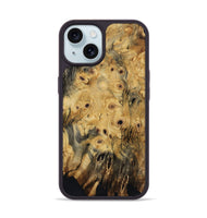 iPhone 15 Wood Phone Case - David (Wood Burl, 800824)
