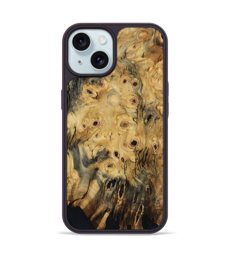 iPhone 15 Wood Phone Case - David (Wood Burl, 800824)