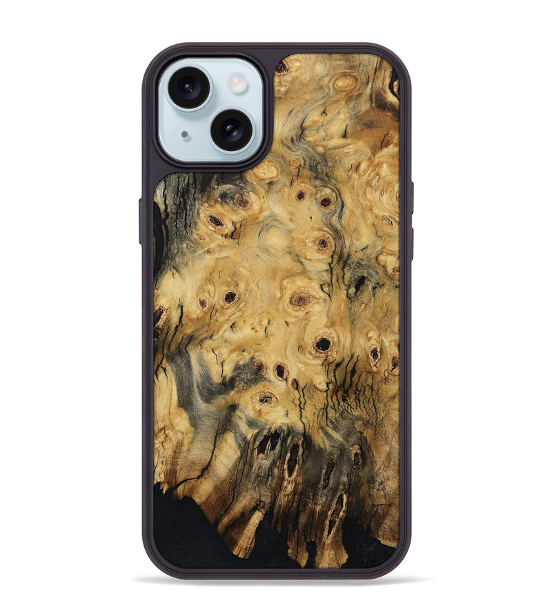 iPhone 15 Plus Wood Phone Case - David (Wood Burl, 800824)