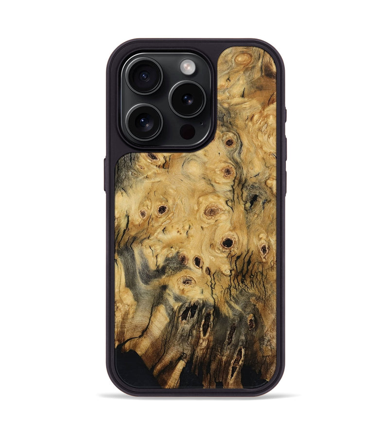 iPhone 15 Pro Wood Phone Case - David (Wood Burl, 800824)