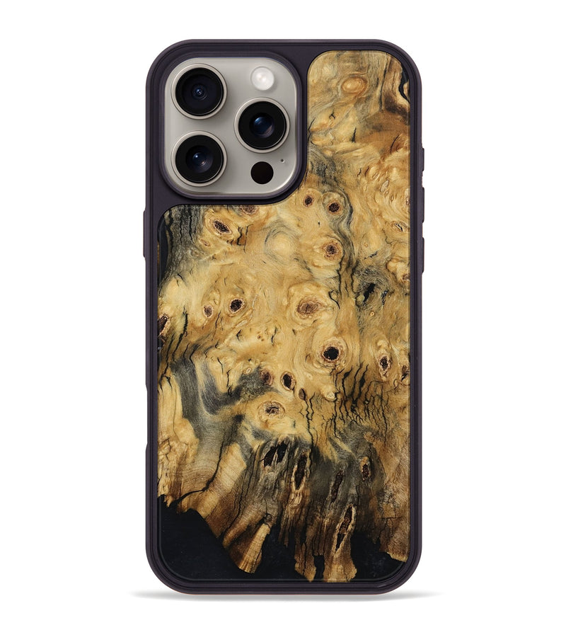 iPhone 16 Pro Max Wood Phone Case - David (Wood Burl, 800824)