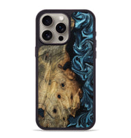 iPhone 15 Pro Max Wood Phone Case - Daryl (Blue, 800825)