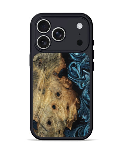 iPhone 17 Pro Wood Phone Case - Daryl (Blue, 800825)